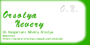 orsolya nevery business card